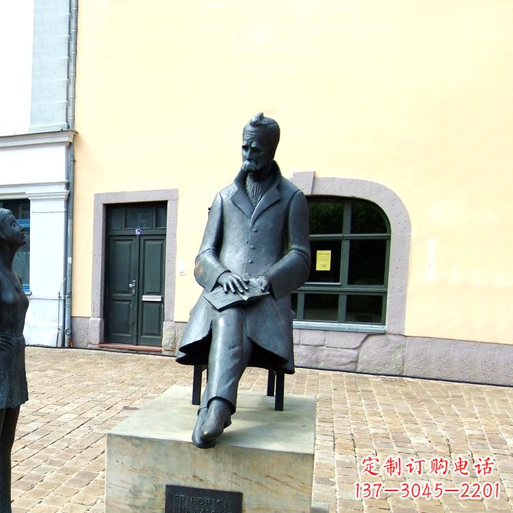 贵阳世界名人德国著名哲学家尼采铜雕景观雕塑