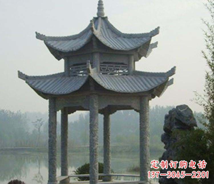 贵阳双层仿古凉亭石雕_2