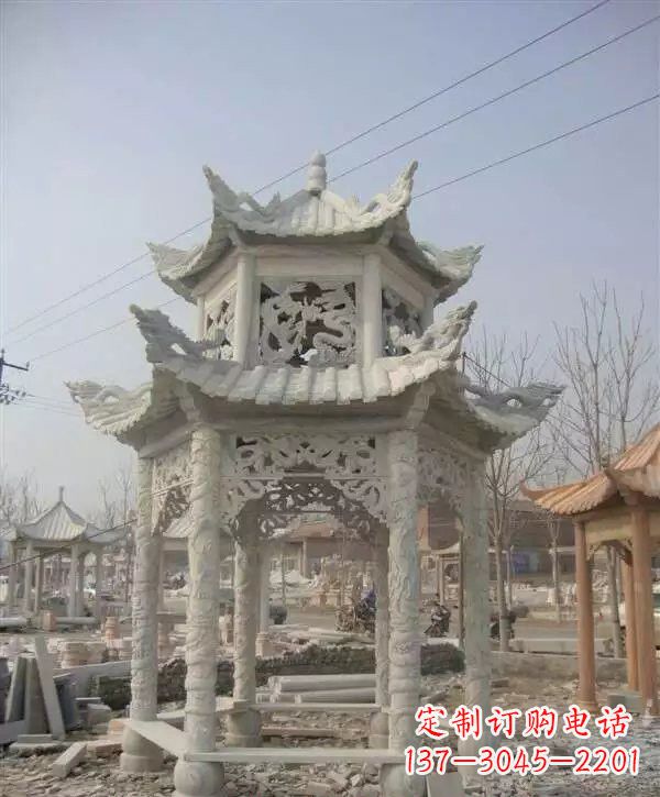 贵阳双层凉亭石雕