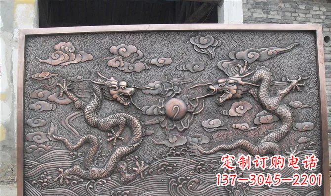 贵阳双龙戏珠铸铜壁画铜浮雕