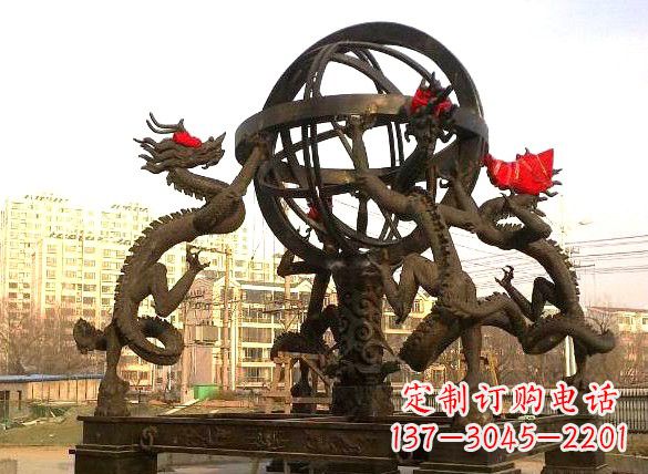 贵阳四龙戏珠城市景观铜雕