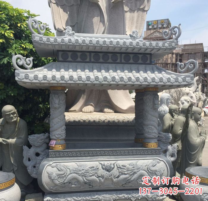 贵阳寺庙景观仿古香炉石雕 (2)
