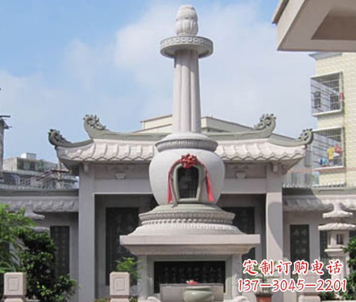 贵阳寺庙景观舍利塔石雕 (4)