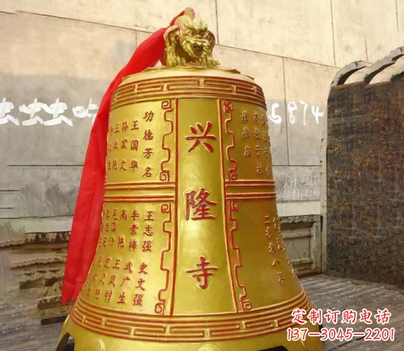 贵阳寺庙景观铜钟雕塑
