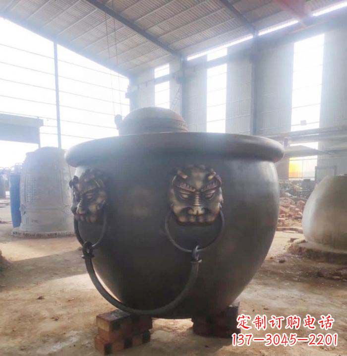 贵阳寺庙水缸铜雕