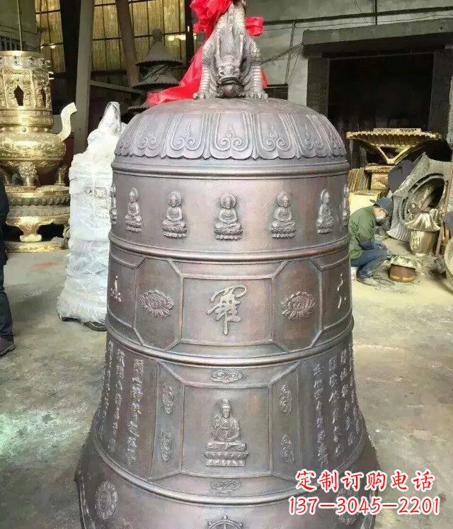 贵阳寺庙铜雕钟铸铜钟雕塑