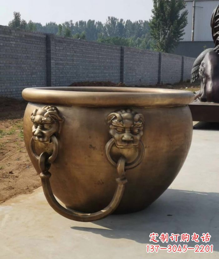 贵阳寺庙铜雕水缸