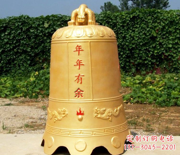 贵阳寺庙铜钟雕塑 (2)
