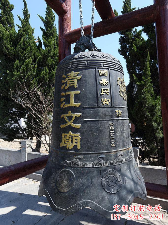 贵阳寺庙铜钟雕塑 (5)
