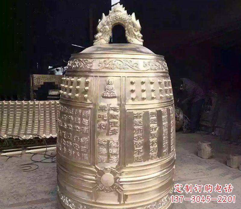 贵阳寺庙铜钟雕塑 (3)