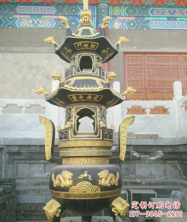 贵阳寺庙香炉铜雕_1