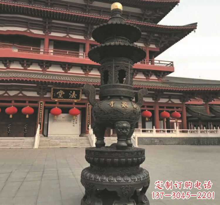 贵阳寺庙香炉铜雕222