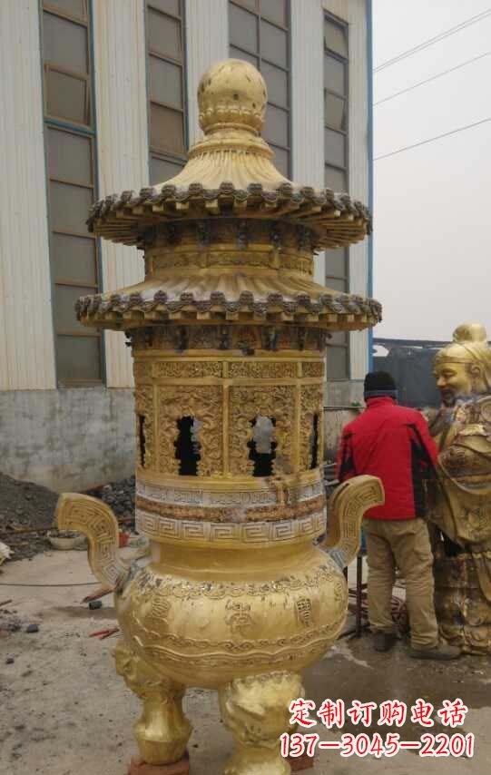贵阳寺庙香炉铜雕塑