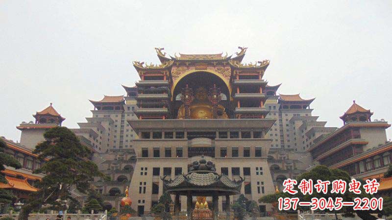 贵阳寺庙圆香炉铜雕