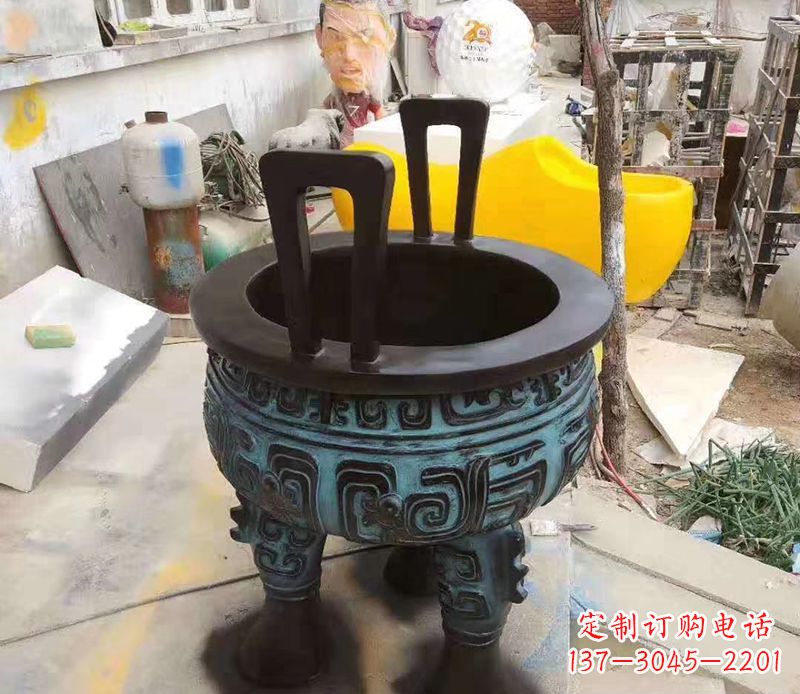 贵阳寺庙圆型铜雕香炉
