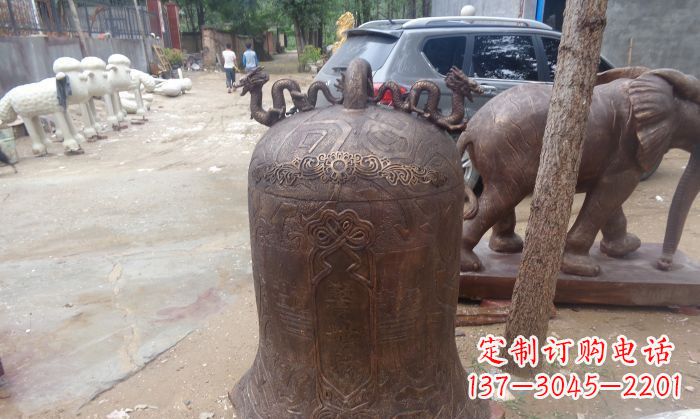 贵阳寺庙铸铜钟铜雕 (3)