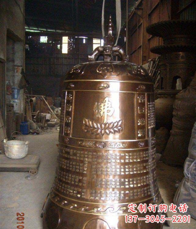贵阳寺庙铸铜钟铜雕