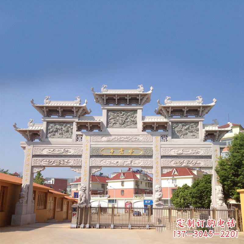 贵阳寺院大门石雕牌楼