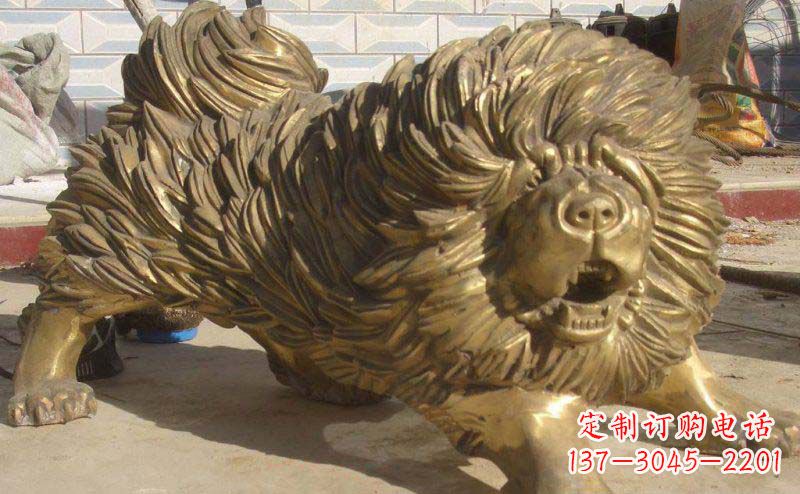贵阳松狮犬动物铜雕