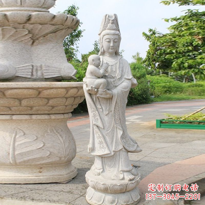 贵阳送子观音汉白玉石雕
