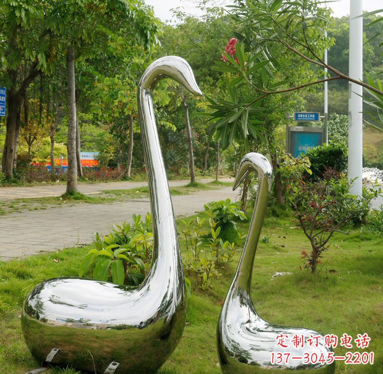 贵阳天鹅抽象不锈钢雕塑