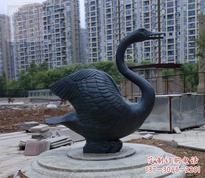 贵阳天鹅动物铜雕