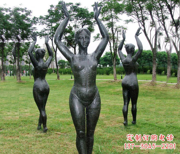 贵阳跳芭蕾舞的女孩铜雕