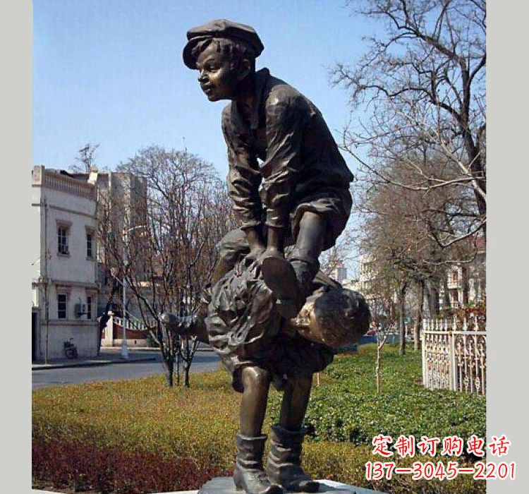 贵阳跳山羊人物铜雕