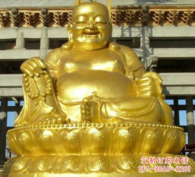 贵阳贴金弥勒佛铜雕