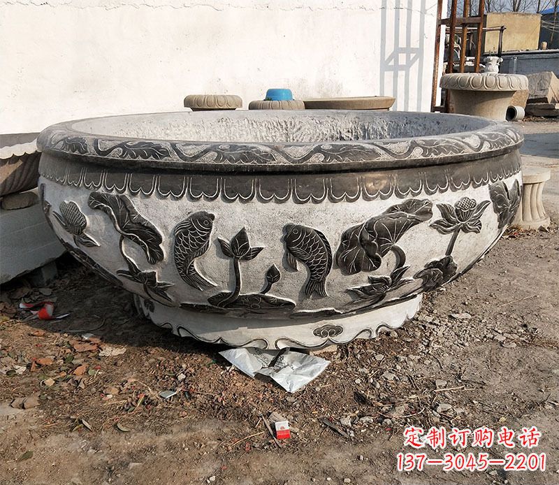 贵阳庭院水缸景观石雕