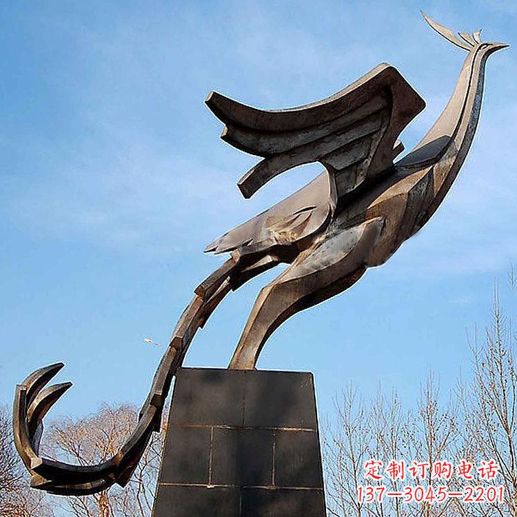 贵阳铜雕百鸟之王凤凰景观雕塑