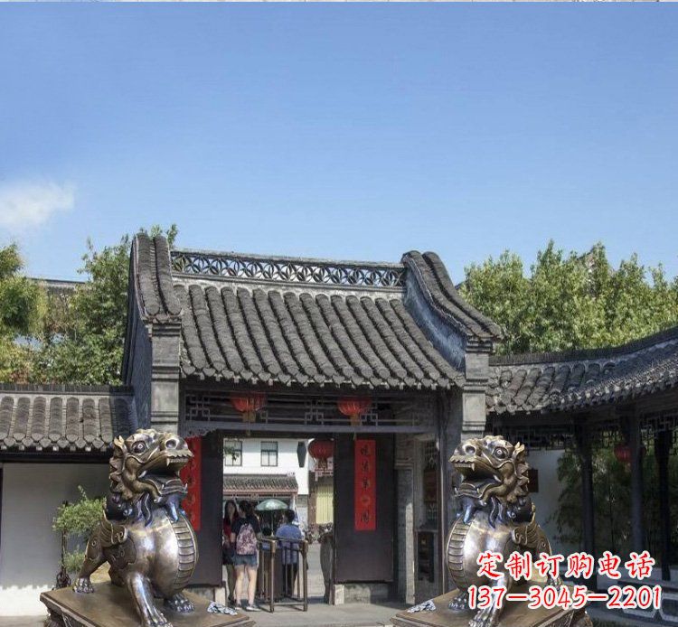贵阳铜雕北京狮子庭院动物雕塑