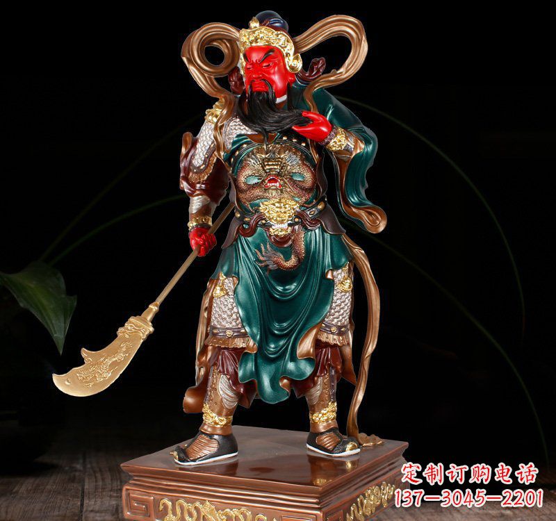 贵阳铜雕彩绘关公