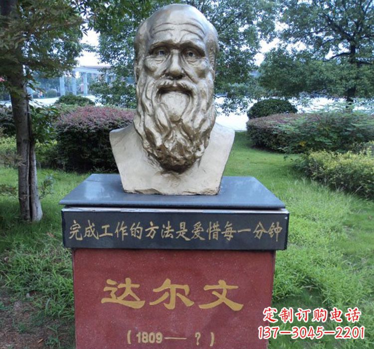 贵阳铜雕达尔文头像雕塑