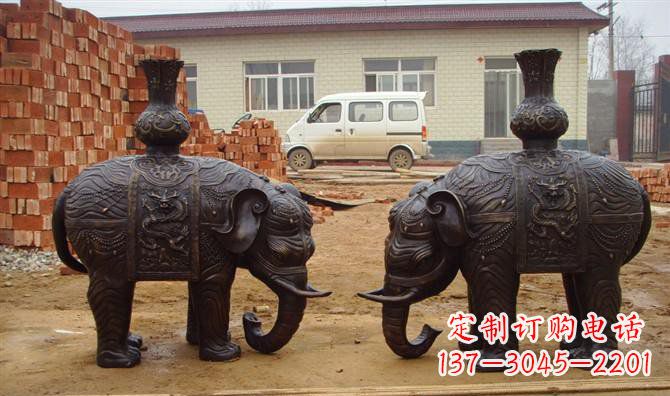 贵阳铜雕大象公园动物雕塑
