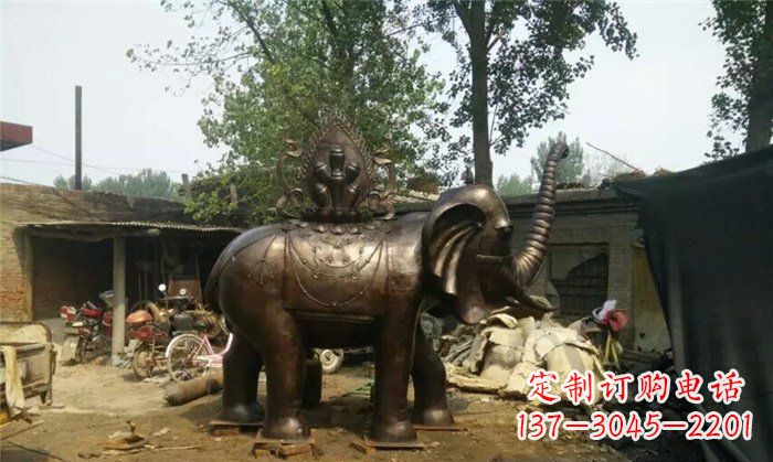 贵阳铜雕大象平安吉祥公园动物雕塑