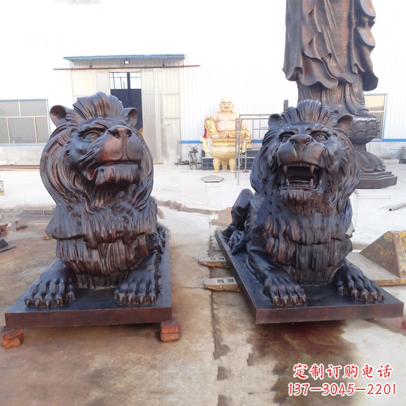 贵阳铜雕汇丰狮子雕塑
