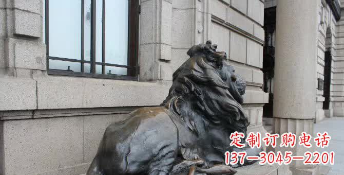 贵阳铜雕汇丰卧姿狮子