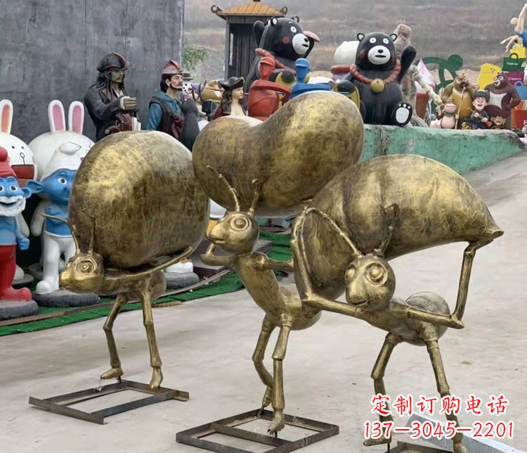 贵阳铜雕蚂蚁搬家雕塑