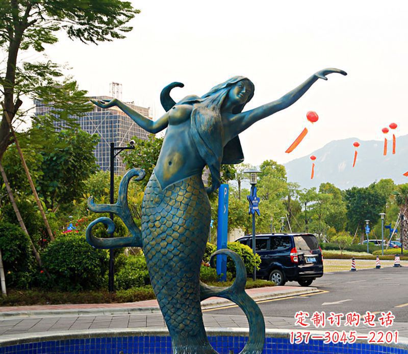 贵阳铜雕美人鱼