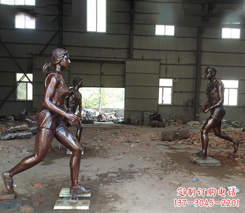 贵阳铜雕跑步女生