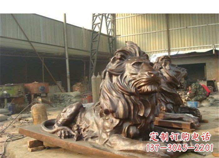 贵阳铜雕狮子公司门口雕塑