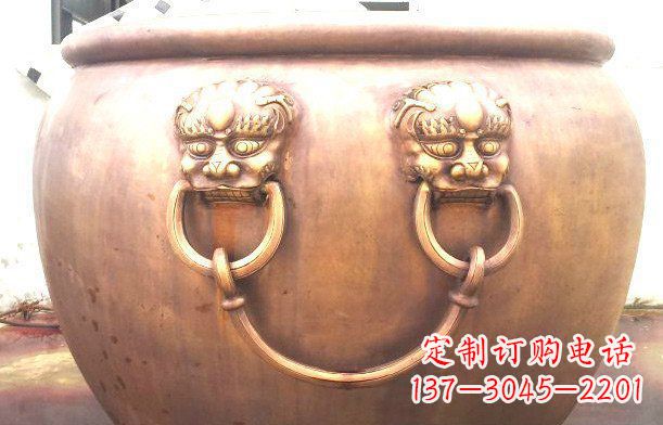 贵阳铜雕水缸寺庙景观雕塑_1