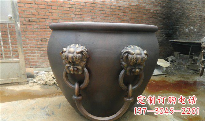 贵阳铜雕水缸寺庙景观雕塑_2