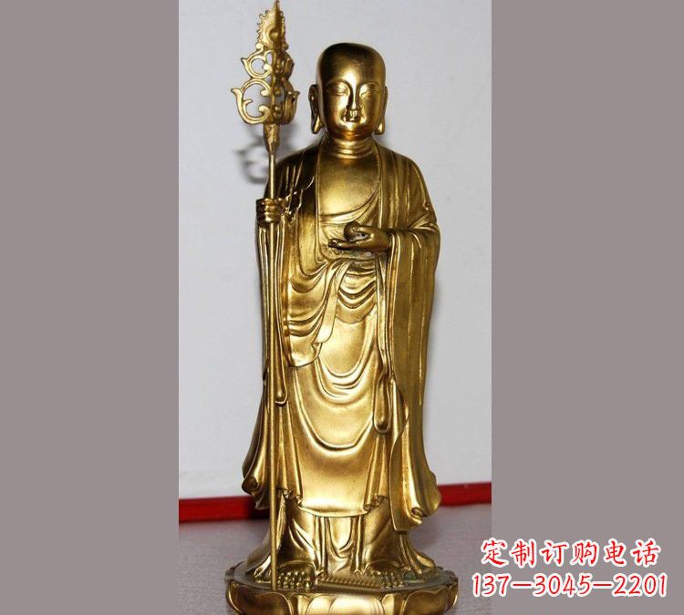 贵阳铜雕寺庙佛堂地藏菩萨