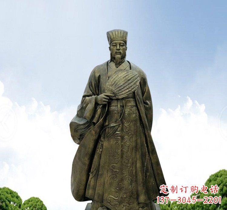贵阳铜雕伟人诸葛亮古代历史人物