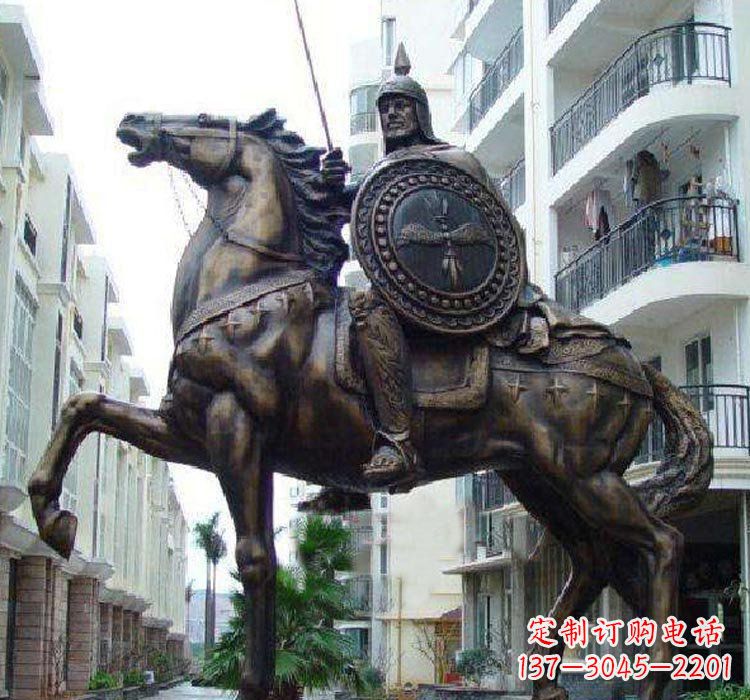贵阳铜雕西方骑马的人物