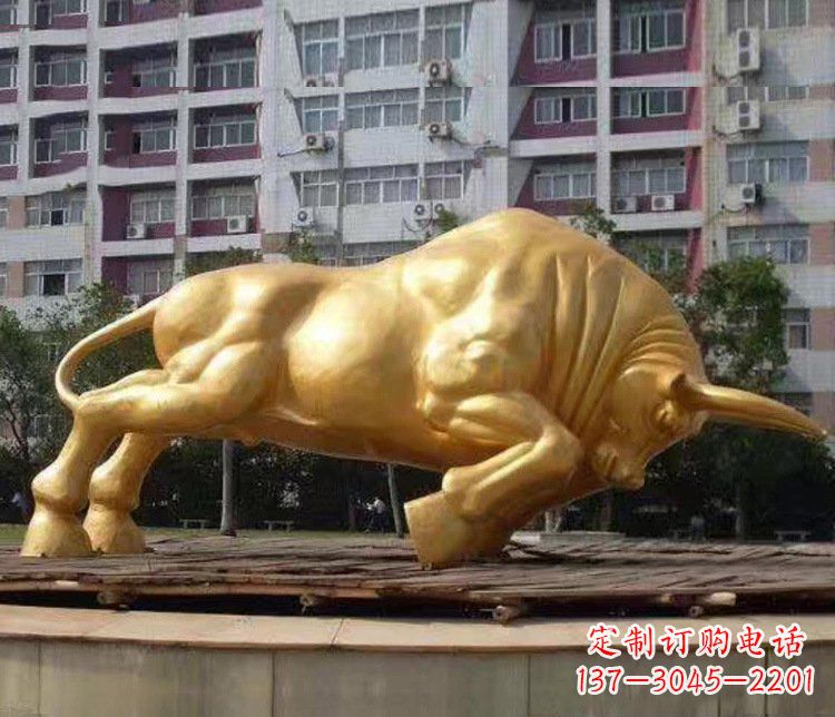 贵阳铜雕小区动物牛摆件 (3)