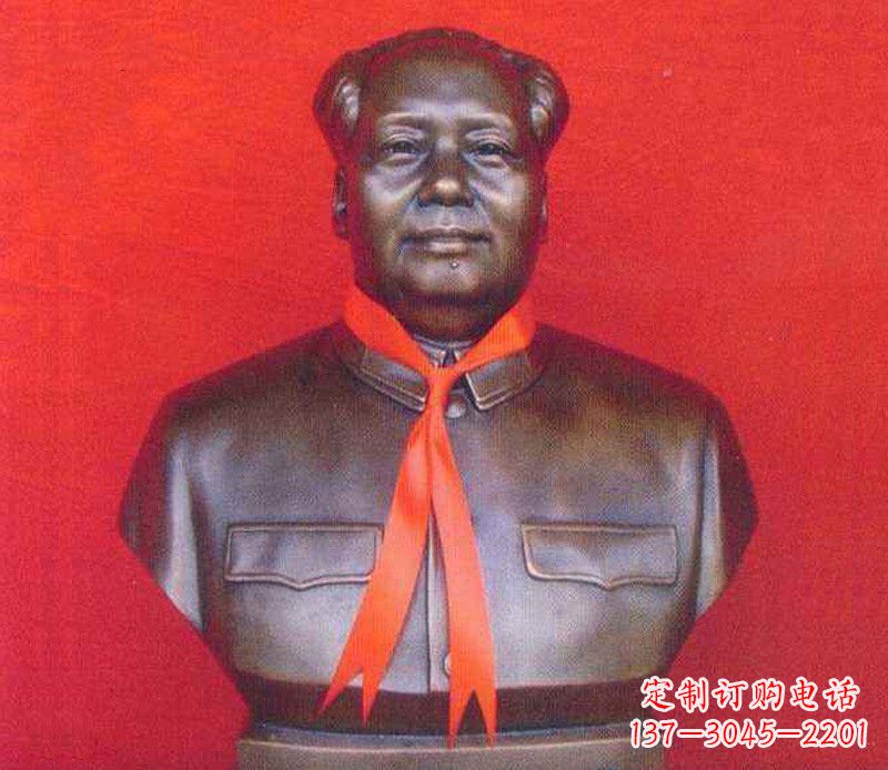贵阳铜雕校园红领巾主席雕塑摆件