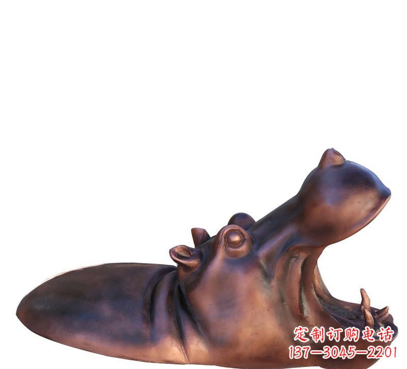 贵阳铜雕张嘴河马